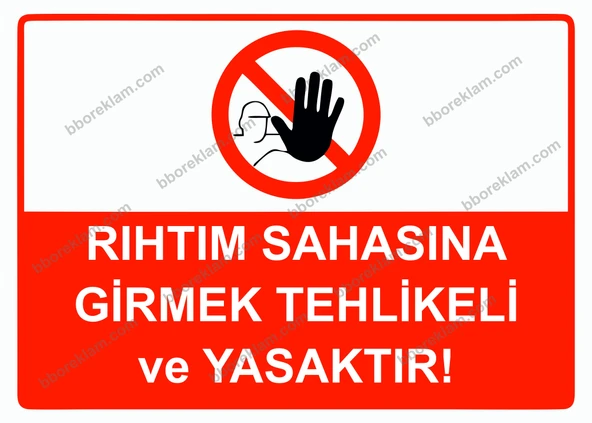 Rıhtım Sahasına Girmek Tehlikeli ve Yasaktır! Uyarı Levhası ürün görseli 1