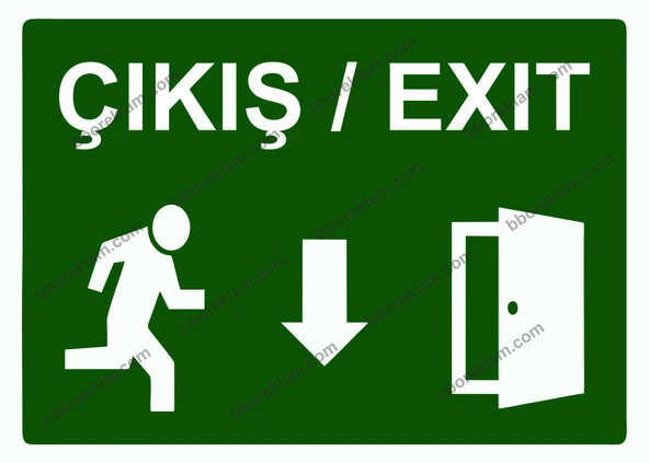 Çıkış/ Exıt Uyarı Levhası - 1