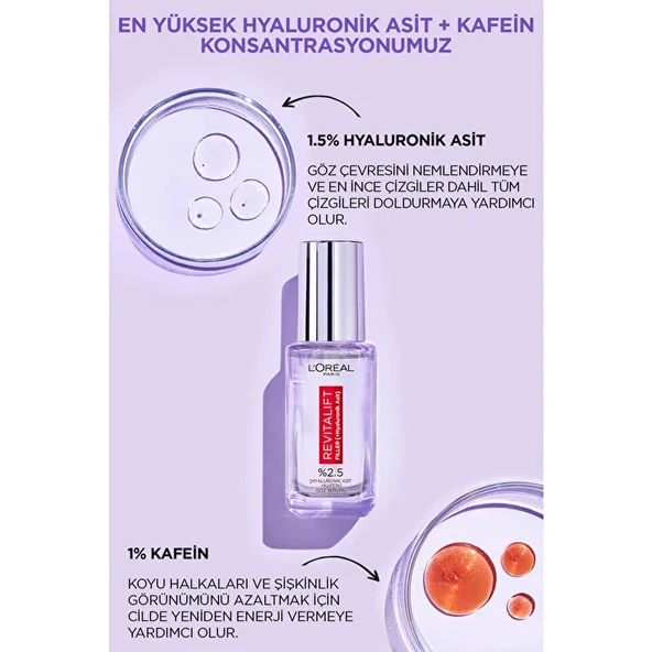 LOreal Paris Revitalift Filler Aydınlatıcı Göz Serumu 20 ml - Resim 3