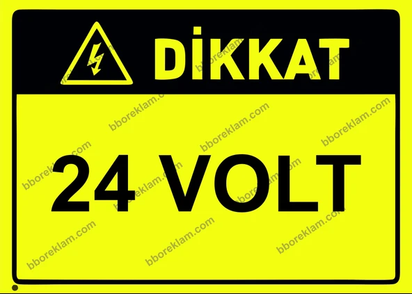 Dikkat 24 Volt Uyarı Levhası ürün görseli 1