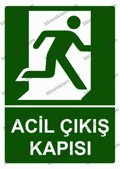 Acil Çıkış Kapısı Uyarı Levhası - 1
