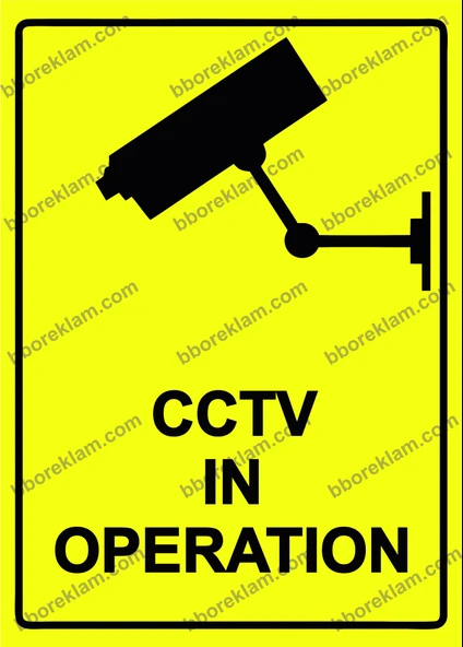 CCTV In Operatıon Uyarı Levhası - 1