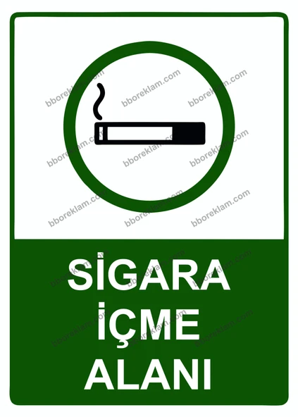 Sigara İçme Alanı Uyarı Levhası ürün görseli 1