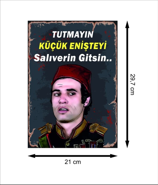 Kemal Sunal Retro Ahşap Poster - 2