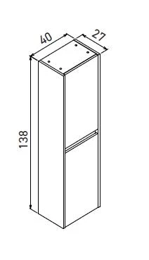 Orka Arno 100 cm Parlak Beyaz Çekmeceli Banyo Dolabı Takımı ve Boy Dolabı - Resim 3