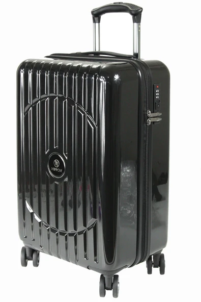 Nippon 1802 Oxygen PC - Büyük + Orta + Kabin Boy Valiz / Bavul Seti - Siyah - Resim 3