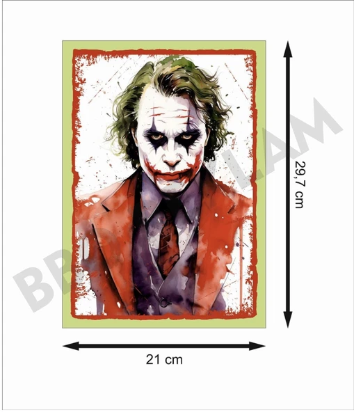 Joker Retro Ahşap Poster - 2