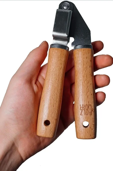 Kayın Saplı Paslanmaz Çelik Sarımsak Ezici - 5