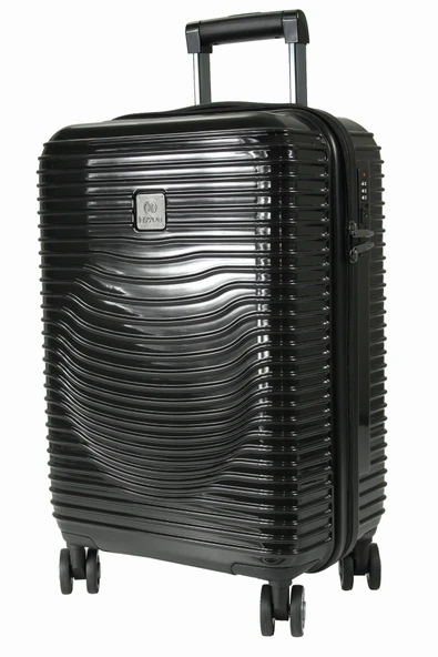 Nippon 1818 Horizon PC - Büyük + Orta + Kabin Boy Valiz / Bavul Seti - Siyah