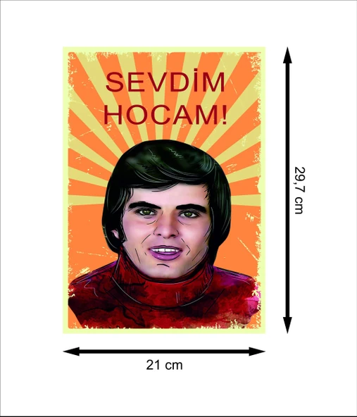 Tarık Akan Retro Ahşap Poster - 2