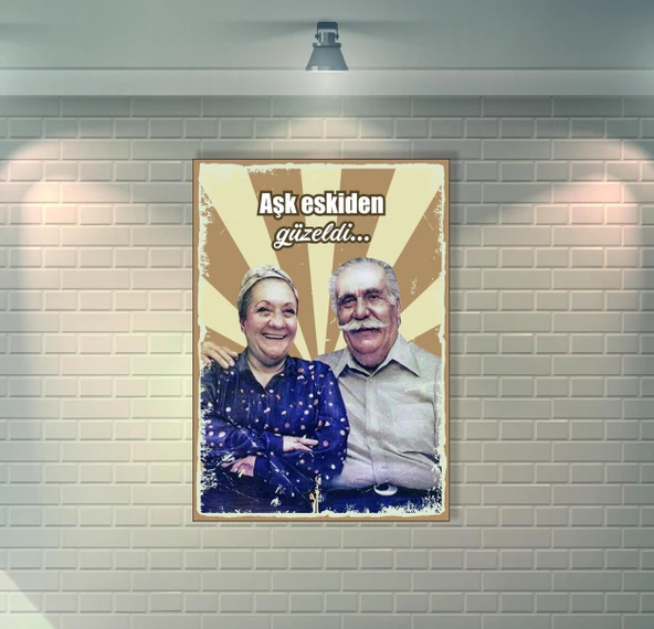 Adile Naşit Yeşilçam Retro Ahşap Poster - 1