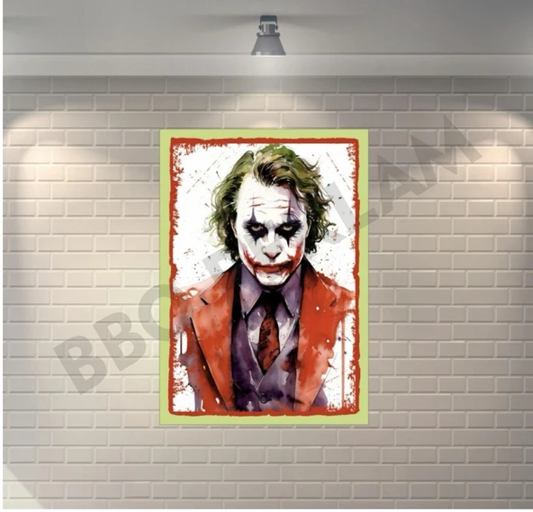 Joker Retro Ahşap Poster - 1