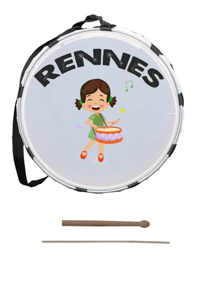 Rennes DVL-32RD Örf Aletleri Özel Tasarım Çocuk Davulu 30 cm - 3