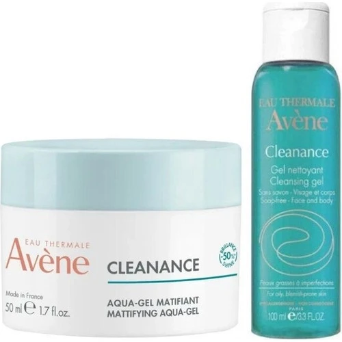 Avène Cleanance Matlaştırıcı 50 ml + Karma ve Yağlı Ciltler İçin Temizleme Jeli 100 ml ürün görseli