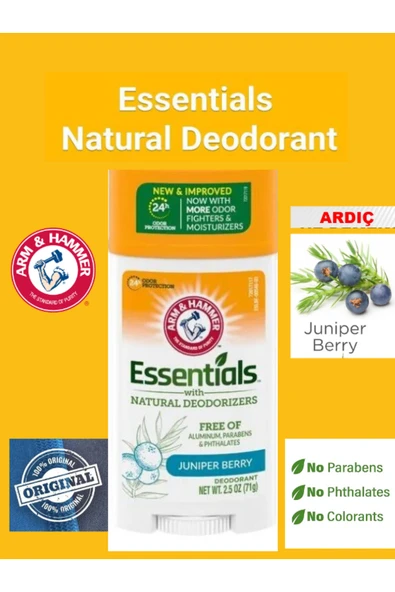 Hammer Essentials Juniper Berry(Ardıç)Deodorant Stick 71 gr(İthal) ürün görseli