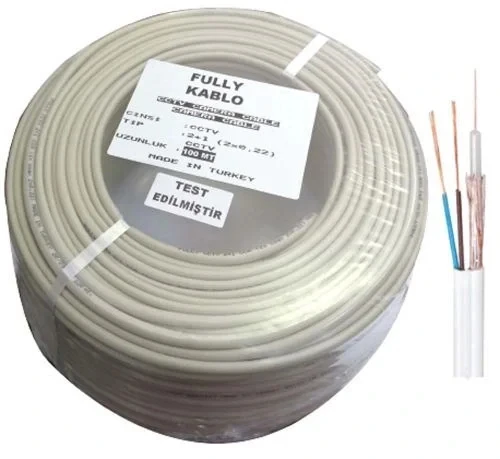Fully Cctv 0.22mm 2+1 100mt Kamera Kablosu