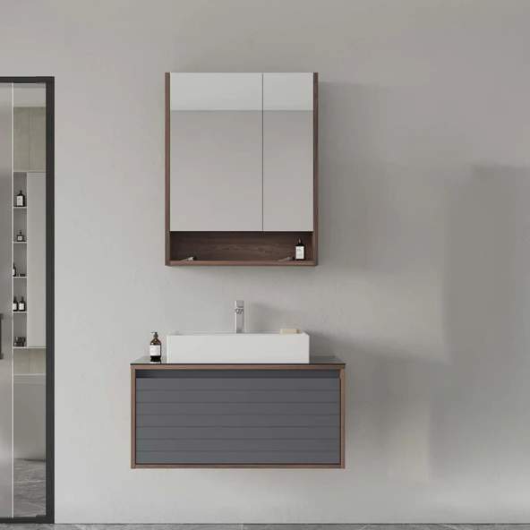 Orka Prato 80 cm Navaro Banyo Dolabı Takımı ürün görseli