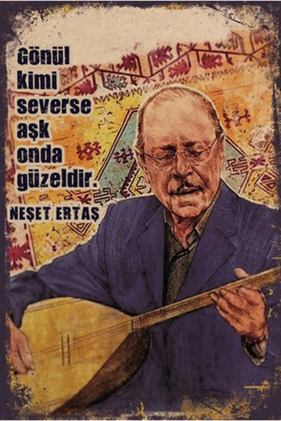 4 Parçalı Neşet Ertaş Tablo/poster Seti - 2