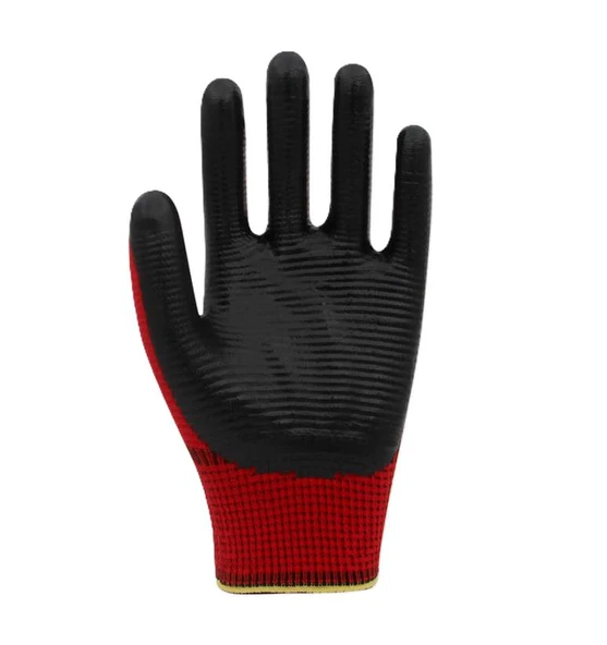 Beybi Pn5 Zebra Poly.Örme Kırmızı Siyah Eldiven - 3