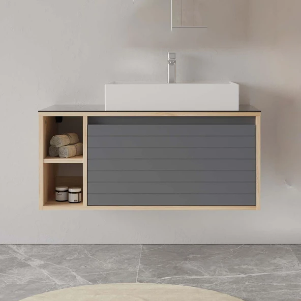 Orka Prato 100 cm Legnano Banyo Dolabı Takımı - Resim 2