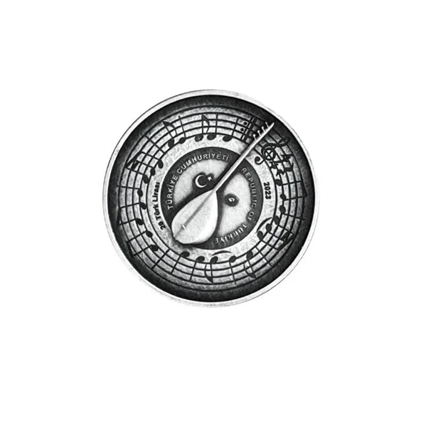AgaKulche Aşık Veysel Okside Gümüş Sikke Coin - 2
