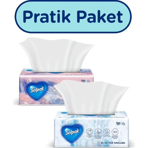 El ve Yüz Havlusu 12 Paket 12 Rulo 2 Katlı 100 Yaprak Ev ve Endüstriyel Kullanıma Uygun - 2