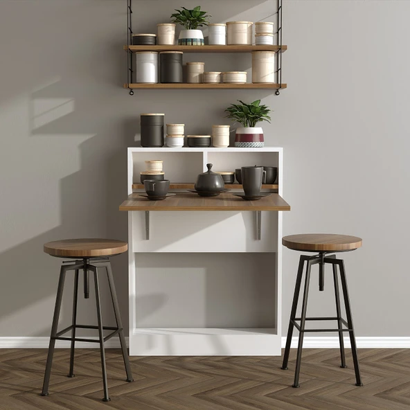 Decormet Bracked Çok Fonksiyonlu Masa Ceviz - Resim 8