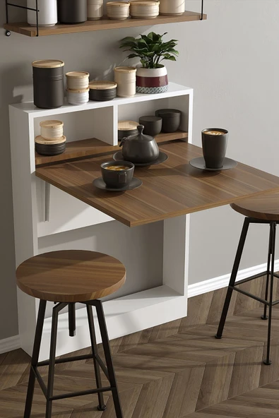 Decormet Bracked Çok Fonksiyonlu Masa Ceviz - Resim 3