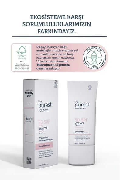 THE PUREST SOLUTİONS LEKE KARŞITI VE CİLT TONU EŞİTLEYİCİ RENKLİ GÜNEŞ KORUYUCU KREM SPF 50, 50 ML - 5
