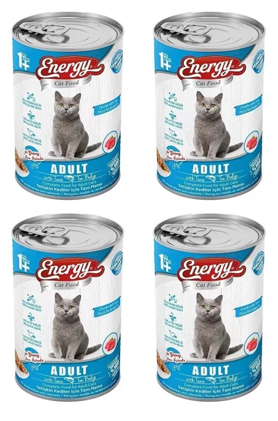 Ton Balıklı Yetişkin Yaş Konserve Kedi Maması 400 G - 4 Adet