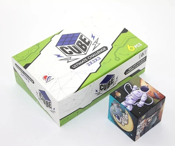 Uzay Temalı Küp Yapboz 8935 ürün görseli 1