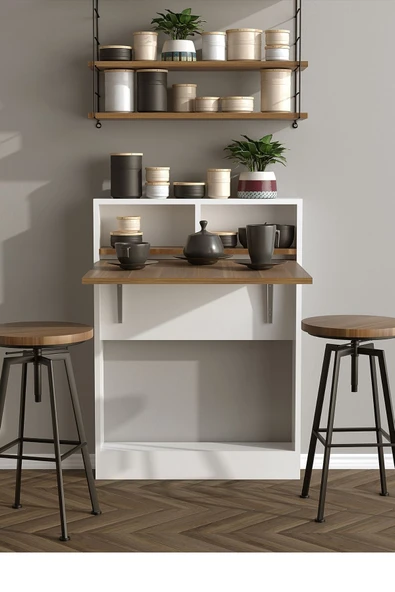 Decormet Bracked Çok Fonksiyonlu Masa Ceviz - Resim 2