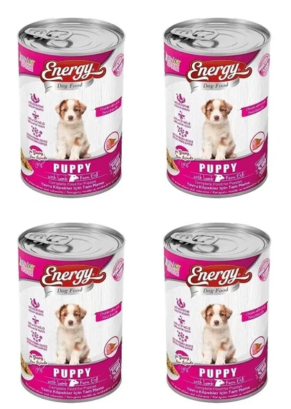 Kuzu Etli Yavru Yaş Konserve Köpek Maması 400 G - 4 Adet