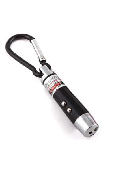 El Feneri Anahtarlık Işıklı Anahtarlık 3 Fonksyonlu Lazer Led Fener - Resim 2
