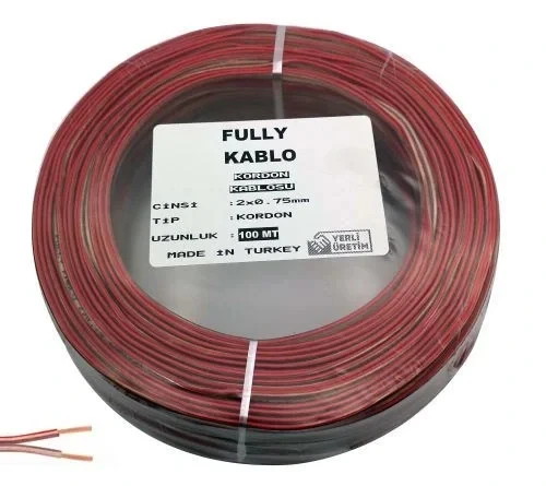 Fully 2x0.75mm Hoparlör Kablosu Şeffaf Renk 100mt ürün görseli