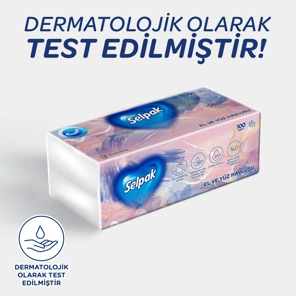 El ve Yüz Havlusu 12 Paket 12 Rulo 2 Katlı 100 Yaprak Ev ve Endüstriyel Kullanıma Uygun - 4