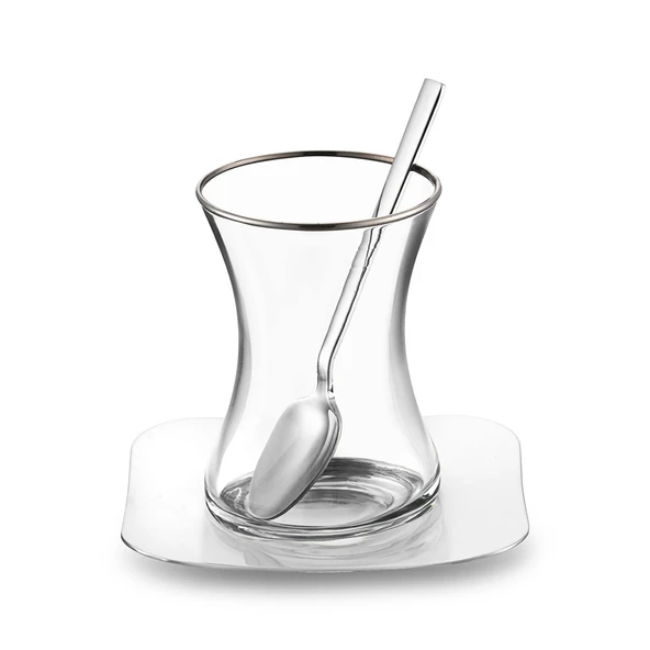 Jumbo Jüpiter 18 Parça Çelik Çay Seti - Resim 2