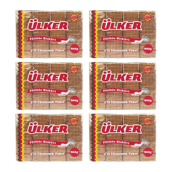 Ülker Pötibör Bisküvi 800 Gr x 6 Adet ürün görseli