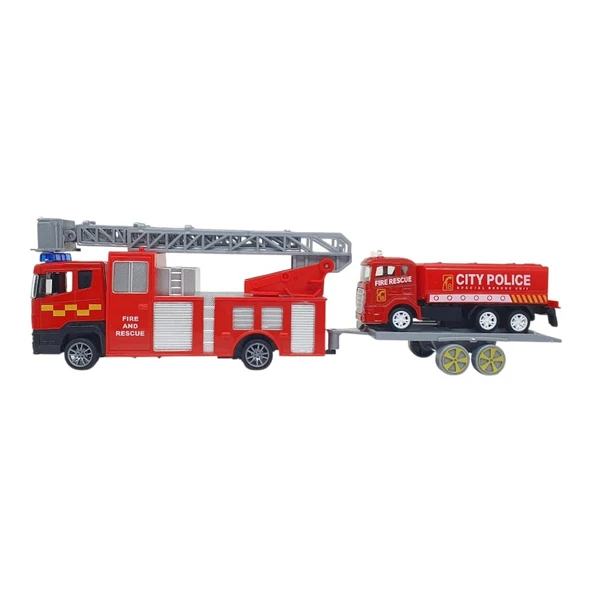 Su Tankeri Taşıyan Sürtmeli İtfaiye Araç Seti - İtfaiye Seti - Resim 2
