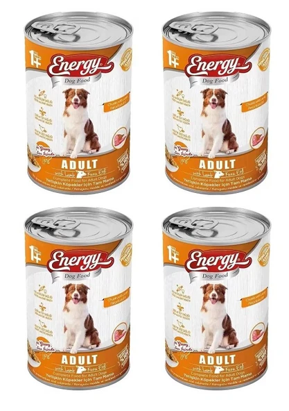 Energy Kuzu Etli Yetişkin Yaş Konserve Köpek Maması 400 G - 4 Adet