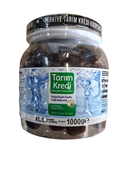Tarım Kredi Yağlı Salamura Zeytin XL-L 1 Kg ürün görseli