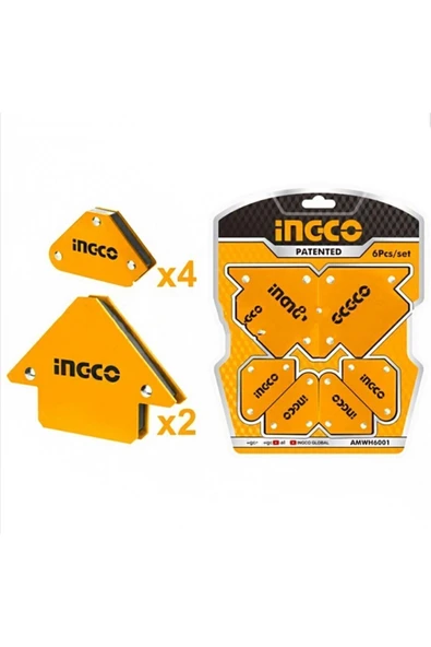Manyetik Gönye Mıknatıslı Kaynak Tutucu 6"lı Set - 1