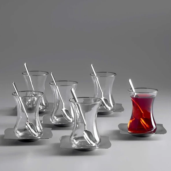 Jumbo Kybele 18 Parça Çelik Çay Seti ürün görseli 1