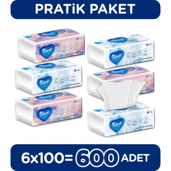 V Katlama Kağıt Havlu 6 Paket 600 Yaprak 3 Katlı Ev ve Endüstriyel Kullanıma Uygun - 1