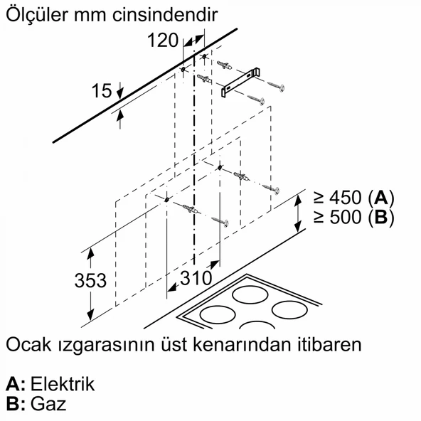 Siemens LC95FCJ60T iQ300 Duvar Tipi Davlumbaz - 6
