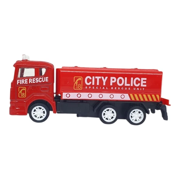 Su Tankeri Taşıyan Sürtmeli İtfaiye Araç Seti - İtfaiye Seti - Resim 7