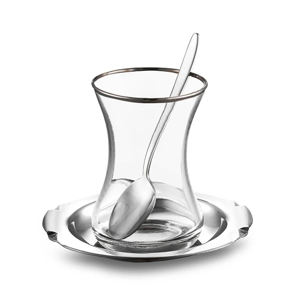 Jumbo Mars 18 Parça Çelik Çay Seti - Resim 2