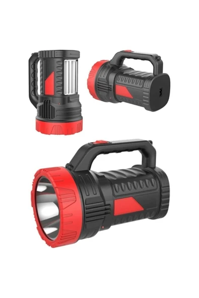 Silver Projektör 15w Led Şarjlı El Feneri Ve X2 Tüp 26smd Led Çift Yönlü ürün görseli 1