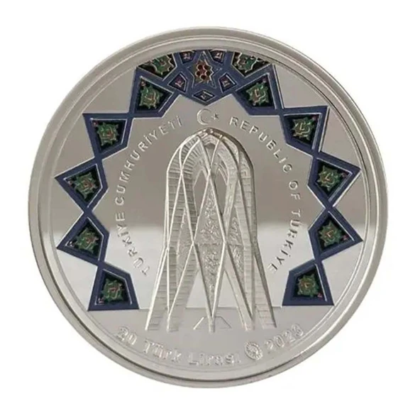 AgaKulche Ömer Hayyam Gümüş Sikke Coin - Resim 2