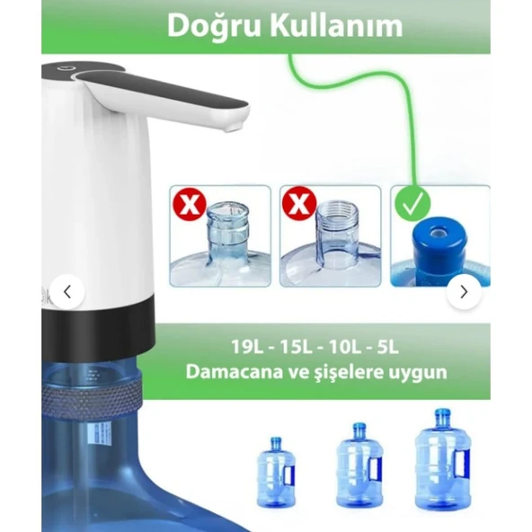 KWP-8513 Şarjlı Damacana Su Pompası - Resim 5